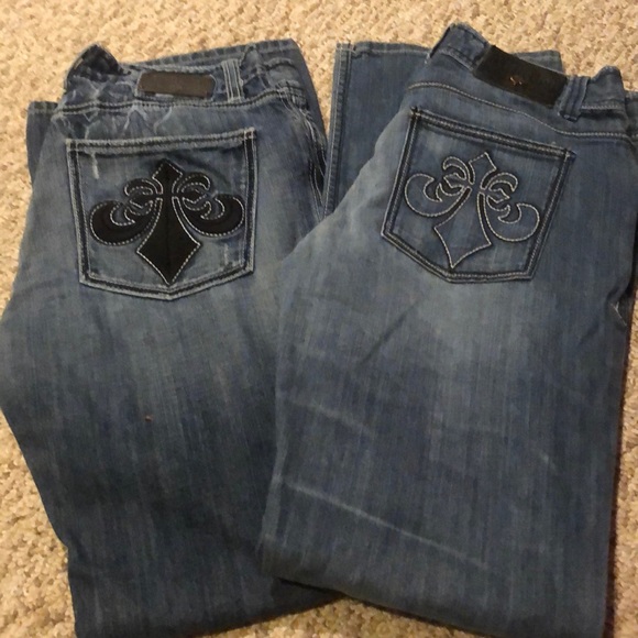 2 pairs of straight leg jeans - Picture 1 of 8